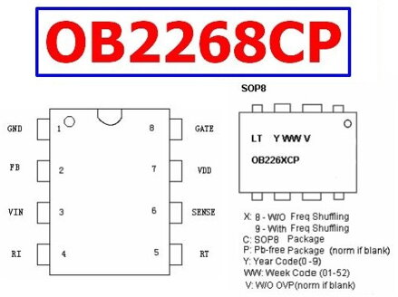 OB2268 proudový regulátor PWM 20W