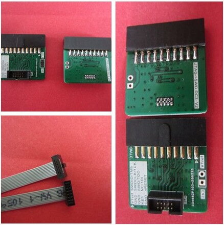 JTAG 2.54 20pin na SWD 1.27 10pin adapter board s kabelem 1.27 mm