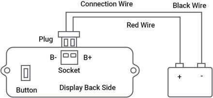 LY6N 12V-48V LCD indikátor stavu baterie, panelový