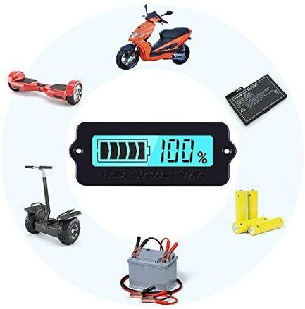 LY6N 12V-48V LCD indikátor stavu baterie, panelový