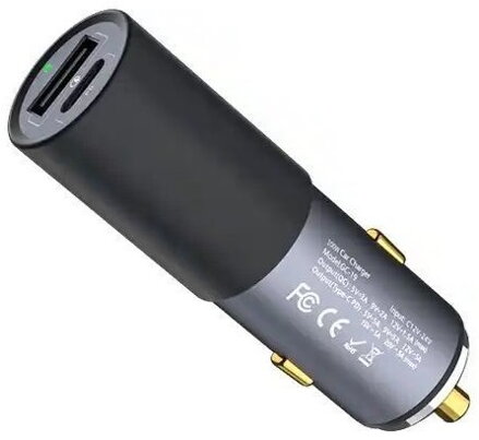 GC19 QP 100W nabíječka do auta, USB-C - PD, USB-A QC3.0