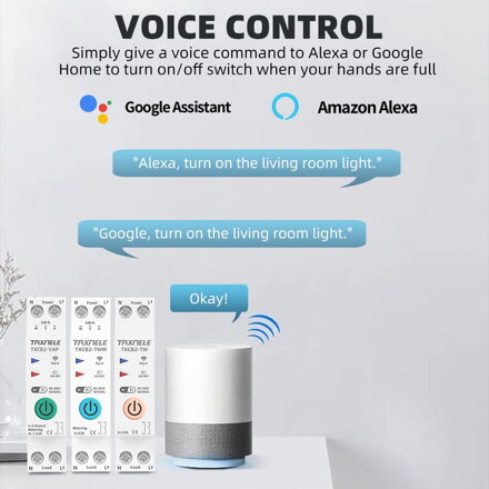 63A 1P+N WIFI smart switch elektroměr KWh