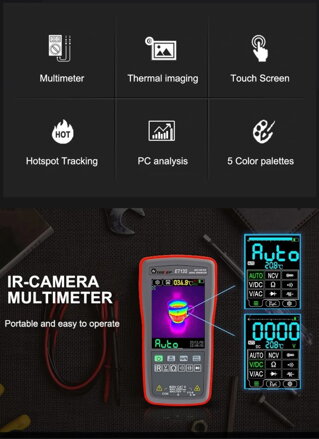 TOOLTOP ET13S 2v1 termokamera a multimetr