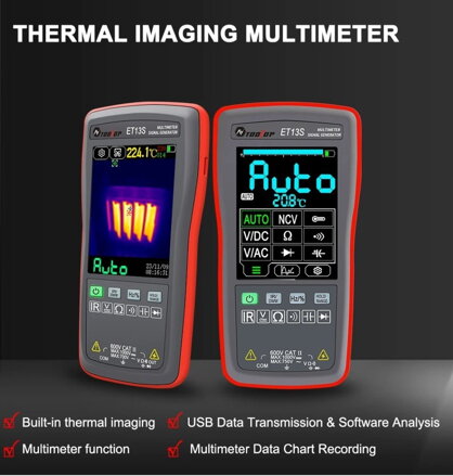 TOOLTOP ET13S 2v1 termokamera a multimetr