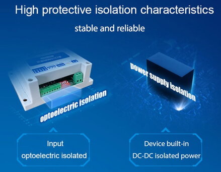 MA0-1-AXCX4040 ModBus RTU Sériový IO Modul s RS485 4DI+4DO