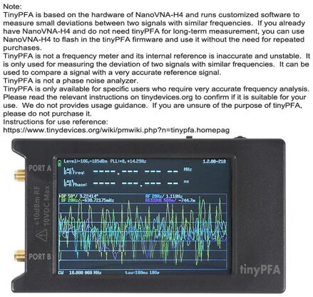 tinyPFA přenosný fázový frekvenční analyzátor