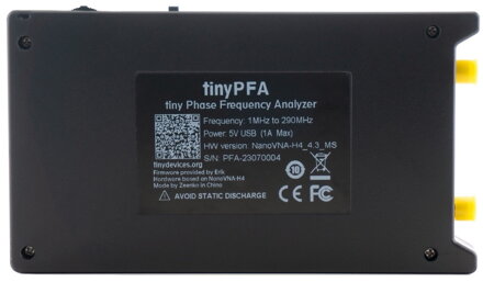 tinyPFA přenosný fázový frekvenční analyzátor