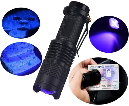 CFS124 5W UV výkonná svítilna, zoomovatelná