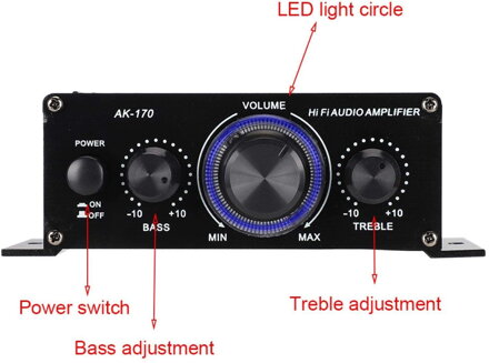 AK170 Hi-Fi zesilovač 2x20W