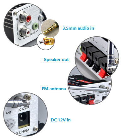 Lepy LP-A7USB 2x35W digitální zesilovač