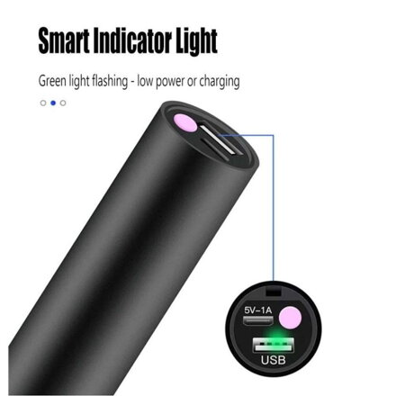 TP-165UV-1 (D02) UV LED svítilna s USB baterií 365nm