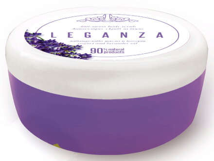 Leganza Tělový Cukrový peeling s levandulovým olejem a jogurtem– Antistress 200ml