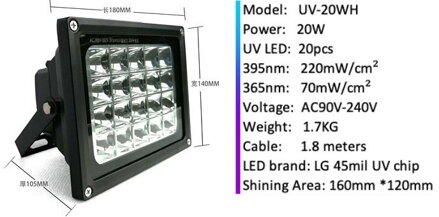395nm UV LED lampa