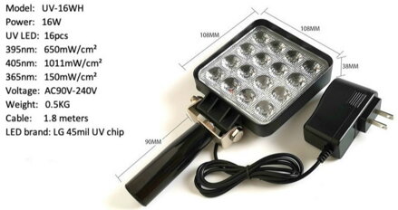 395nm UV LED ruční lampa