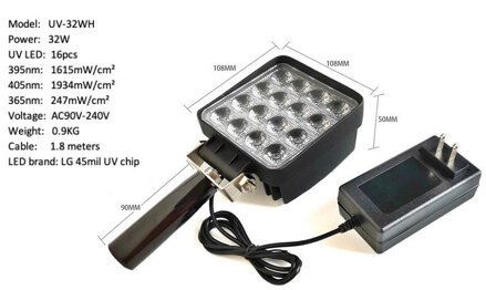 395nm UV LED ruční lampa