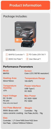 MHP50 Mini Hot Plate Preheater