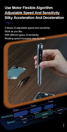 Inteligentní elektrický šroubovák MINIWARE ES15s