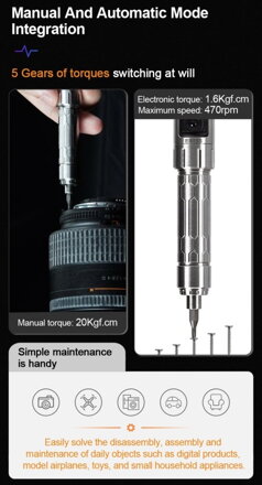 Inteligentní elektrický šroubovák MINIWARE ES15s