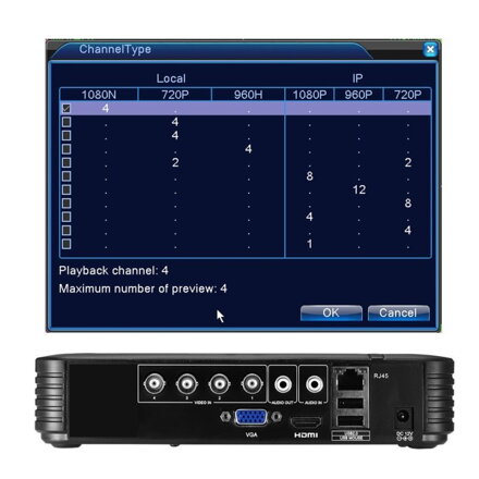 RGB-A1008NHS-C 8CH 1080P AHD-L DVR rekordér