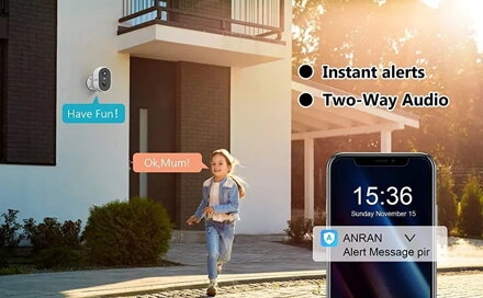 C2 Inteligentní WiFi Bezdrátová Kameru s Baterií 3MP