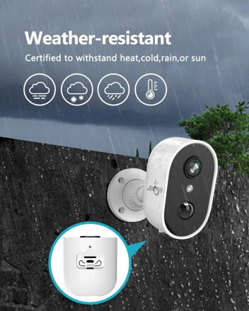 C2 Inteligentní WiFi Bezdrátová Kameru s Baterií 3MP