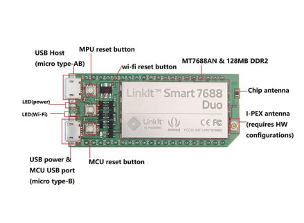 LinkIt Smart 7688 DUO vývojová deska