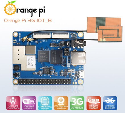 Orange Pi 3G-IOT-B 512MB MTK MT6572 SoC