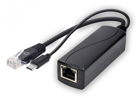 USB-C PoE Splitter 48V na 5V 2.4A pro mobilní telefony, tablety a notebooky
