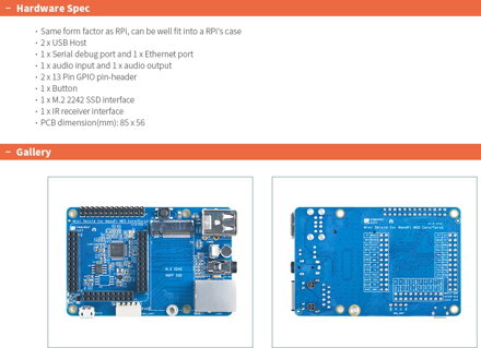 NanoPi Mini Shield for Core/Core2