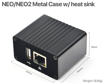 NanoPi NEO/NEO2 krabička hliník box