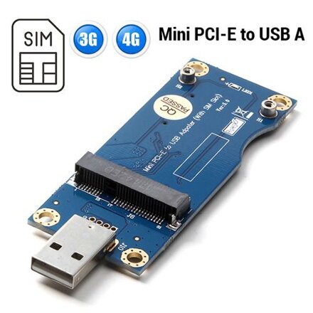 Adaptér datového přenosu USB 2.0 na miniPCIe