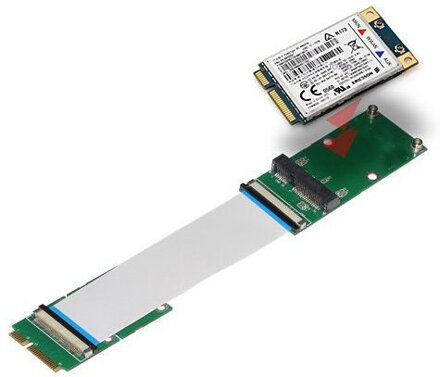 Prodloužení Mini PCI Express/mSATA samec > slot