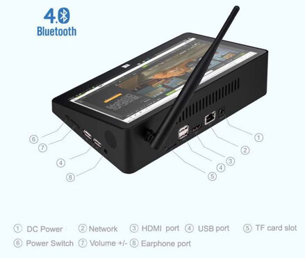 Mini PC Pipo X9s - 9", 64 GB SSD, 3 GB RAM, HDMI, Wi-Fi