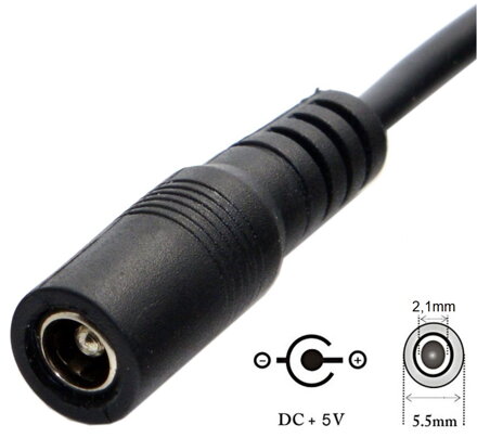 UC-233 USB Type-C na 5.5x2.1mm jack napájecí kabel