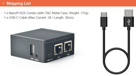 NanoPi R2S Combo s krabicí