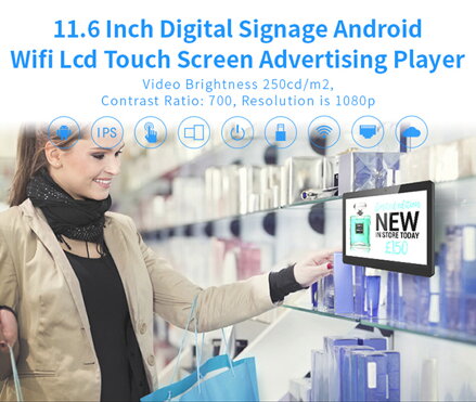 WF1172T 11.6" průmyslový tablet s dotykovým displejem a Android
