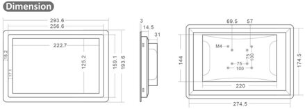 NXT101F 10,1palcový průmyslový Windows tablet, barebone
