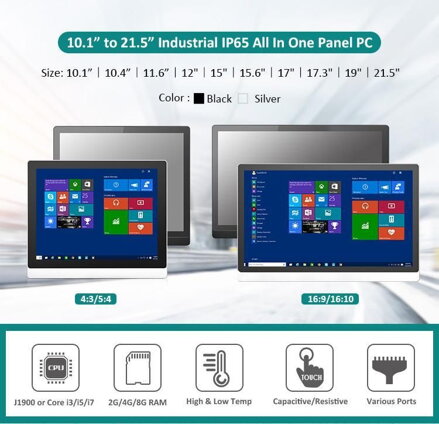 NXT101F 10,1palcový průmyslový Windows tablet, barebone