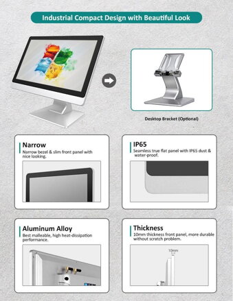 NXT101F 10,1palcový průmyslový Windows tablet, barebone
