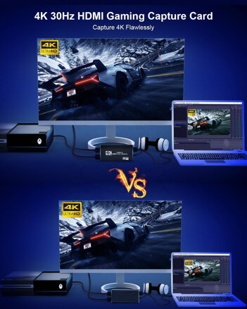 LH-4KO 4K@60fps výstup převodník z HDMI na USB, HDMI capture, zvukový vstup a výstup, HDMI loop