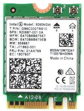 Intel 9260NGW WiFi 5 mini M.2 karta 9260