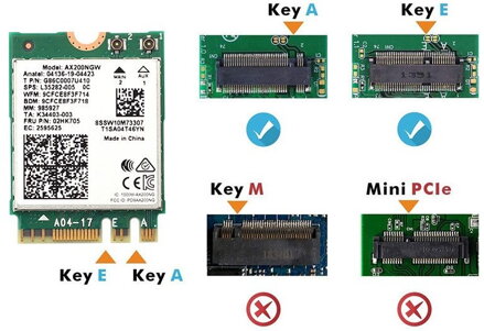Intel 9260NGW WiFi 5 mini M.2 karta 9260