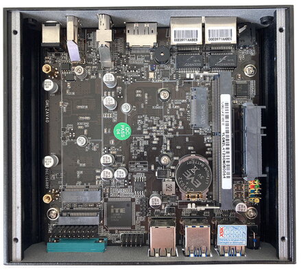 N1021 J4125 průmyslové mini PC, barebone, fanless