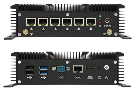 SPC-G4062, i5-10310U, 6 LAN, barebone, fanless, průmyslový počítač