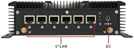 SPC-G4062, i5-10310U, 6 LAN, barebone, fanless, průmyslový počítač