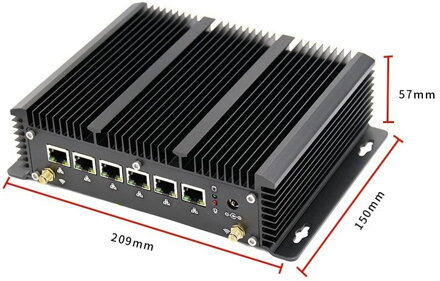 SPC-G4062, i5-10310U, 6 LAN, barebone, fanless, průmyslový počítač