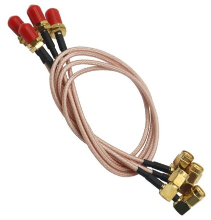 Pigtail SMA F - SMA M zahnutý RG316