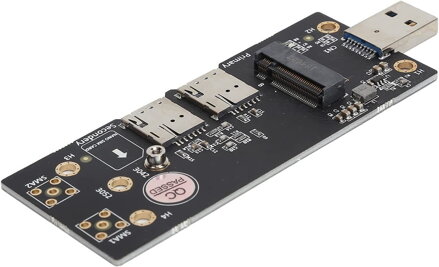 M.2 NGFF Key B na USB 3.0 adaptér s 6pinovým slotem pro dvě SIM karty