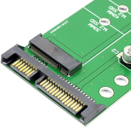 SATA 3 na M.2 (NGFF) SSD 7+5pin adaptér, karta, B key