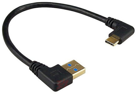 USB-C M - USB 3.0-A M OTG kabel, 0.25m
